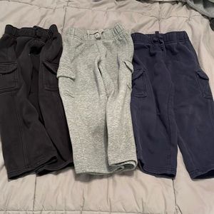 3 boys cargo sweatpants